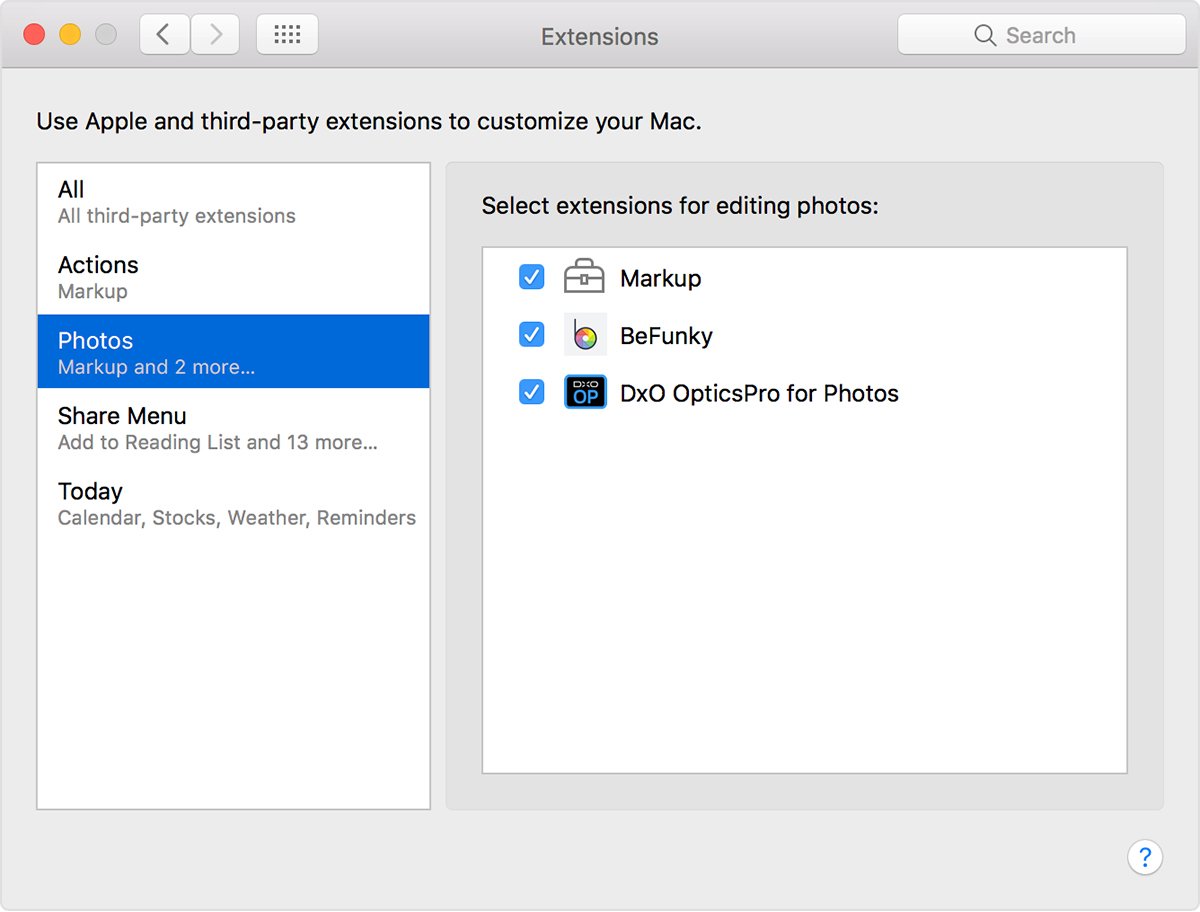third party extensions for mac